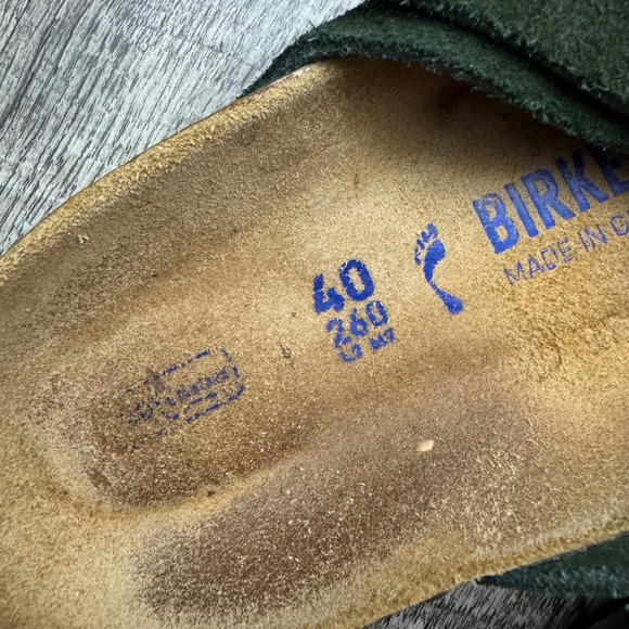 Birkenstock Lugano Green Suede Sandals Sz 40 - Picture 5 of 8